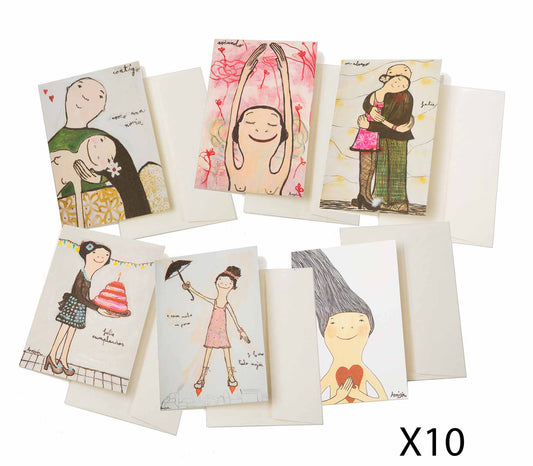 10 Tarjetas con sobre